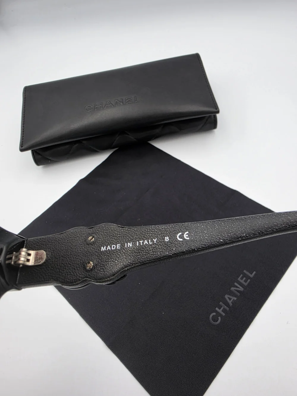Chanel Black On Black CC Rhinestone Thick Cat-Eye Sunnies (FULL INC.)(NWOT)COA🖤